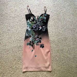 Bebe Black Flower dress